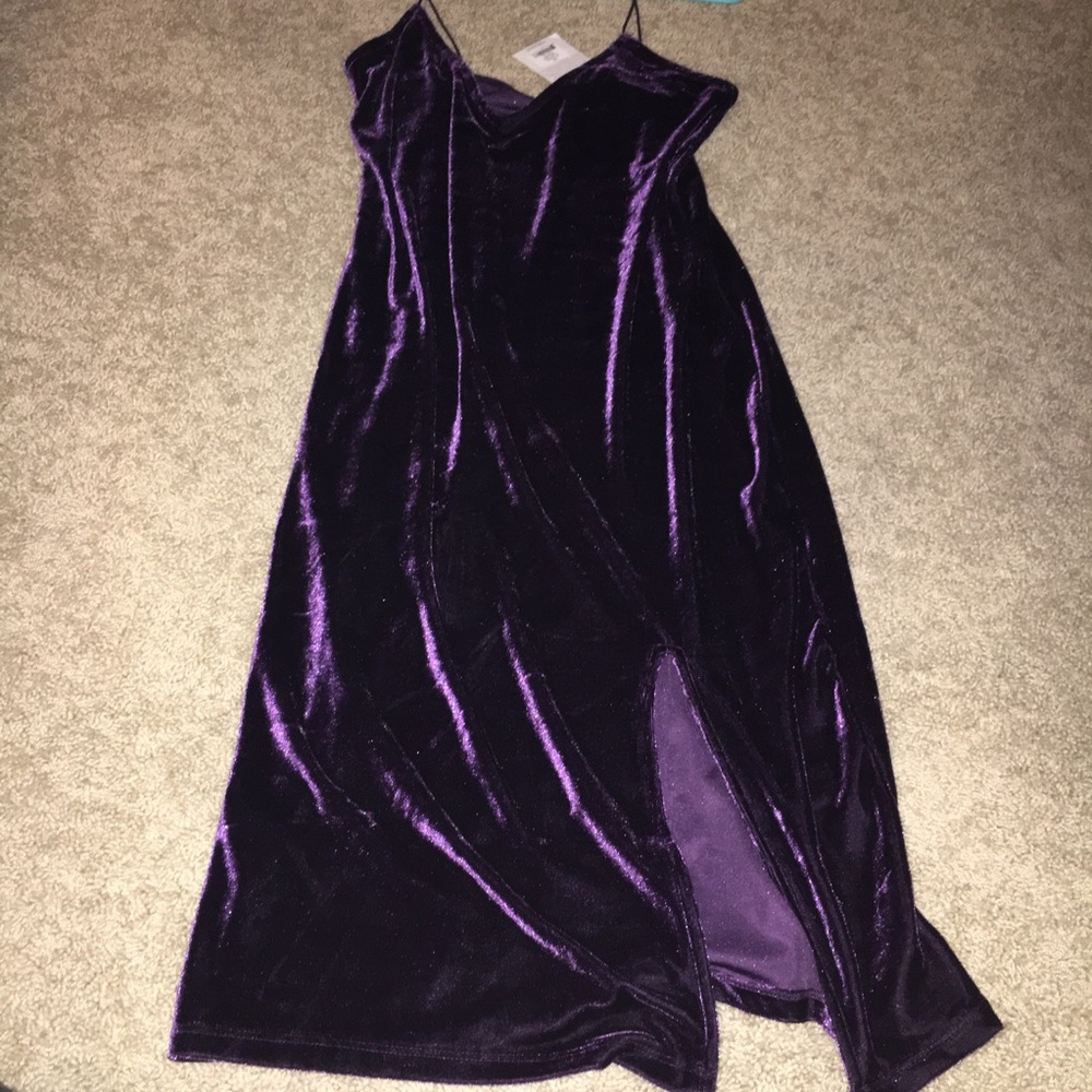 OBEY eggplant dress